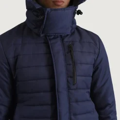 Malcolm Blue Hooded Puffer Jacket