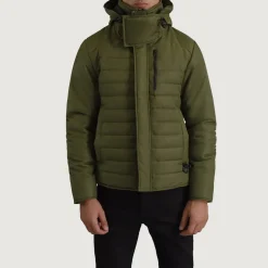 Malcolm Green Hooded Puffer Jacket