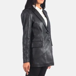 Marilyn Black Leather Blazer
