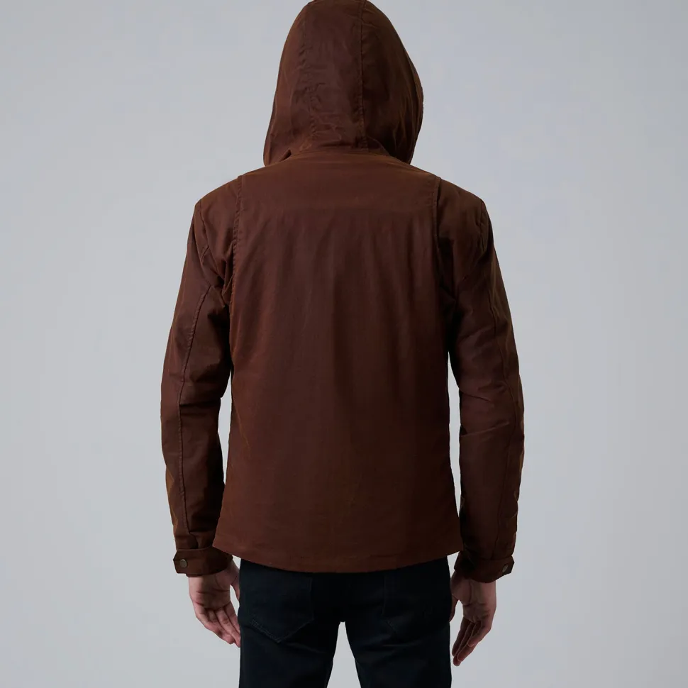Marlo Brown Canvas Hooded Work Jacket