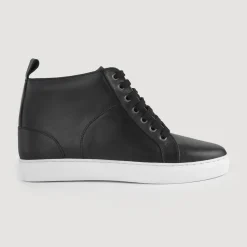 Marty High Top Black Leather Sneakers