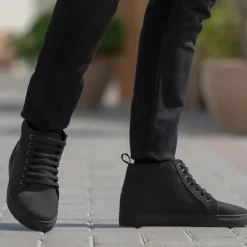 Marty High Top Black Nubuck Sneakers
