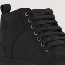 Marty High Top Black Nubuck Sneakers