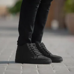 Marty High Top Black Nubuck Sneakers