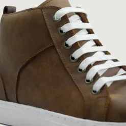 Marty High Top Burnt Copper Pullup Leather Sneakers
