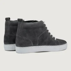 Marty High Top Grey Suede Leather Sneakers