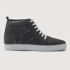 Marty High Top Grey Suede Leather Sneakers
