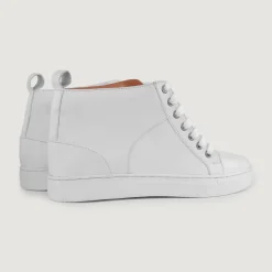 Marty High Top White Leather Sneakers
