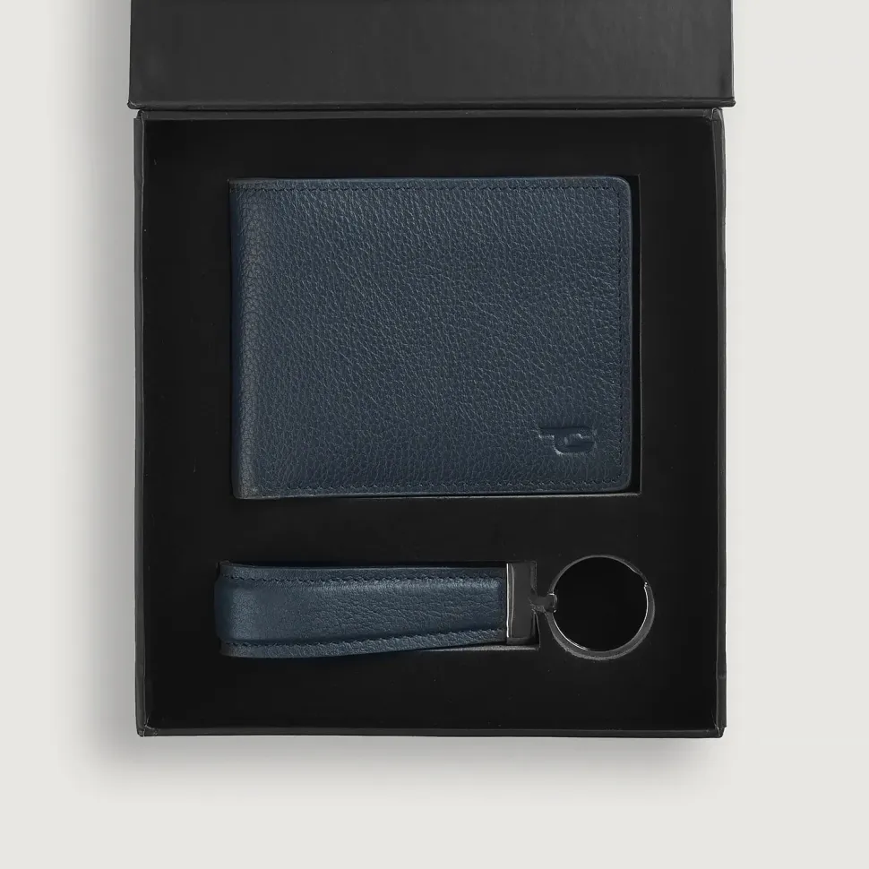 Marvin Blue Leather Gift Set