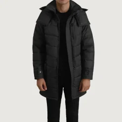 Moore Black Hooded Parka