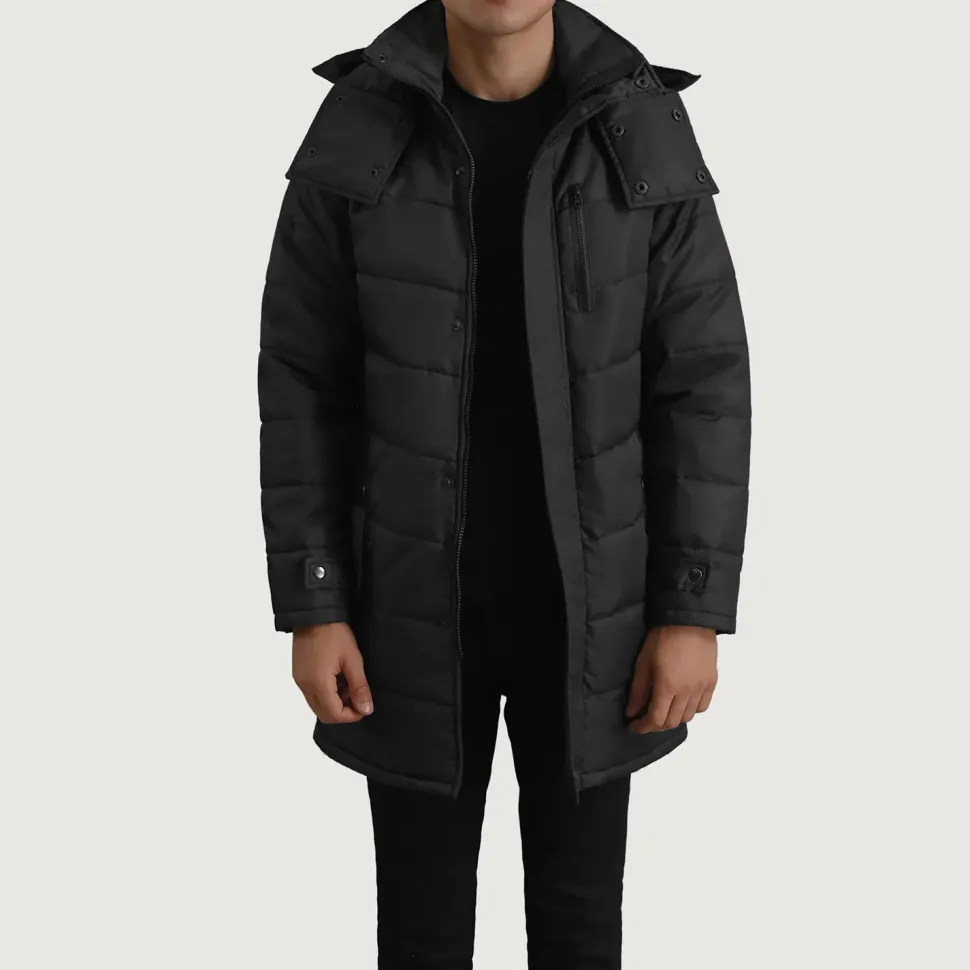 Moore Black Hooded Parka