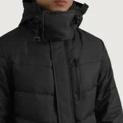 Moore Black Hooded Parka