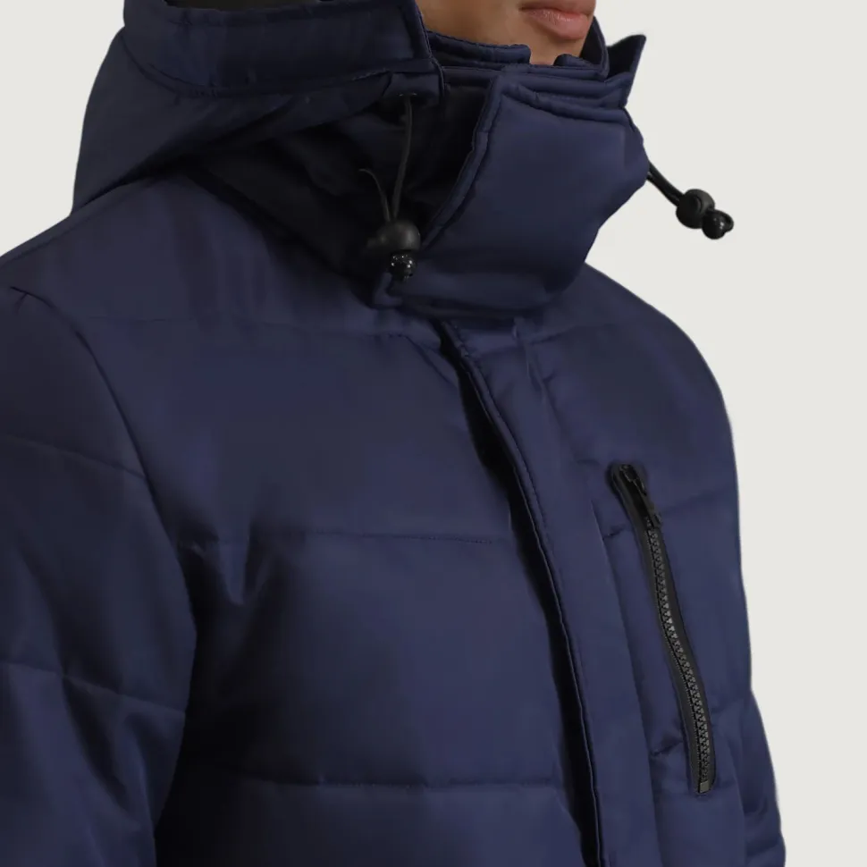 Moore Blue Hooded Parka