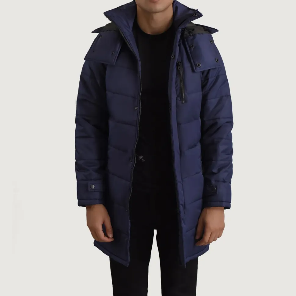 Moore Blue Hooded Parka