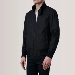 Morrison Black Canvas Bomber Jacket