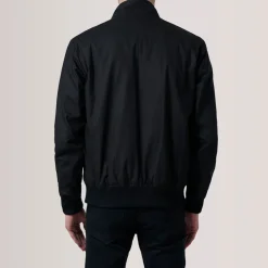 Morrison Black Canvas Bomber Jacket