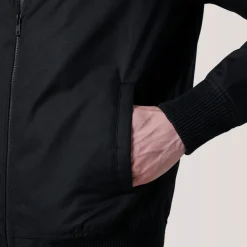 Morrison Black Canvas Bomber Jacket