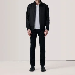 Morrison Black Canvas Bomber Jacket