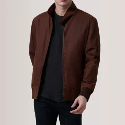 Morrison Brown Canvas Bomber Jacket