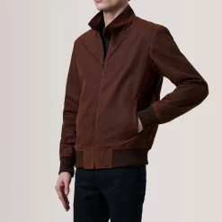 Morrison Brown Canvas Bomber Jacket