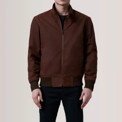Morrison Brown Canvas Bomber Jacket