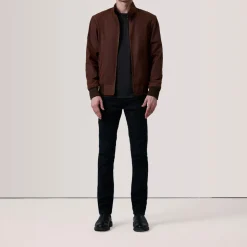 Morrison Brown Canvas Bomber Jacket
