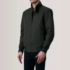 Morrison Olive Canvas Bomber Jacket
