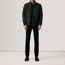 Morrison Olive Canvas Bomber Jacket