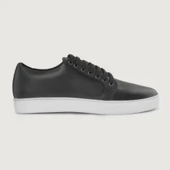 Murphy Low Top Black Leather Sneakers