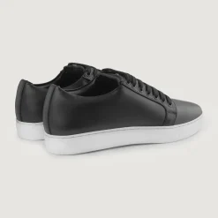 Murphy Low Top Black Leather Sneakers