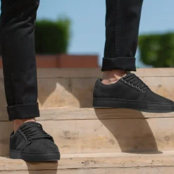 Murphy Low Top Black Nubuck Sneakers