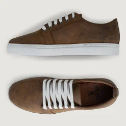 Murphy Low Top Burnt Copper Pullup Leather Sneakers