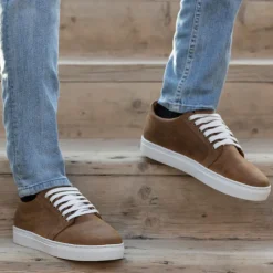 Murphy Low Top Burnt Copper Pullup Leather Sneakers