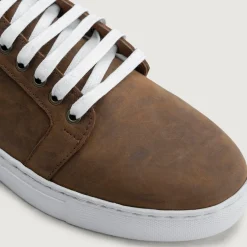 Murphy Low Top Burnt Copper Pullup Leather Sneakers