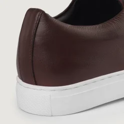 Murphy Low Top Maroon Leather Sneakers