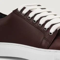 Murphy Low Top Maroon Leather Sneakers