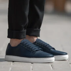 Murphy Low Top Midnight Blue Leather Sneakers