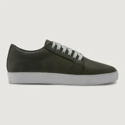 Murphy Low Top Olive Pullup Leather Sneakers