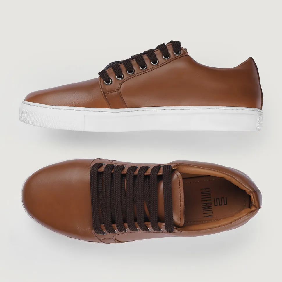 Murphy Low Top Tan Leather Sneakers