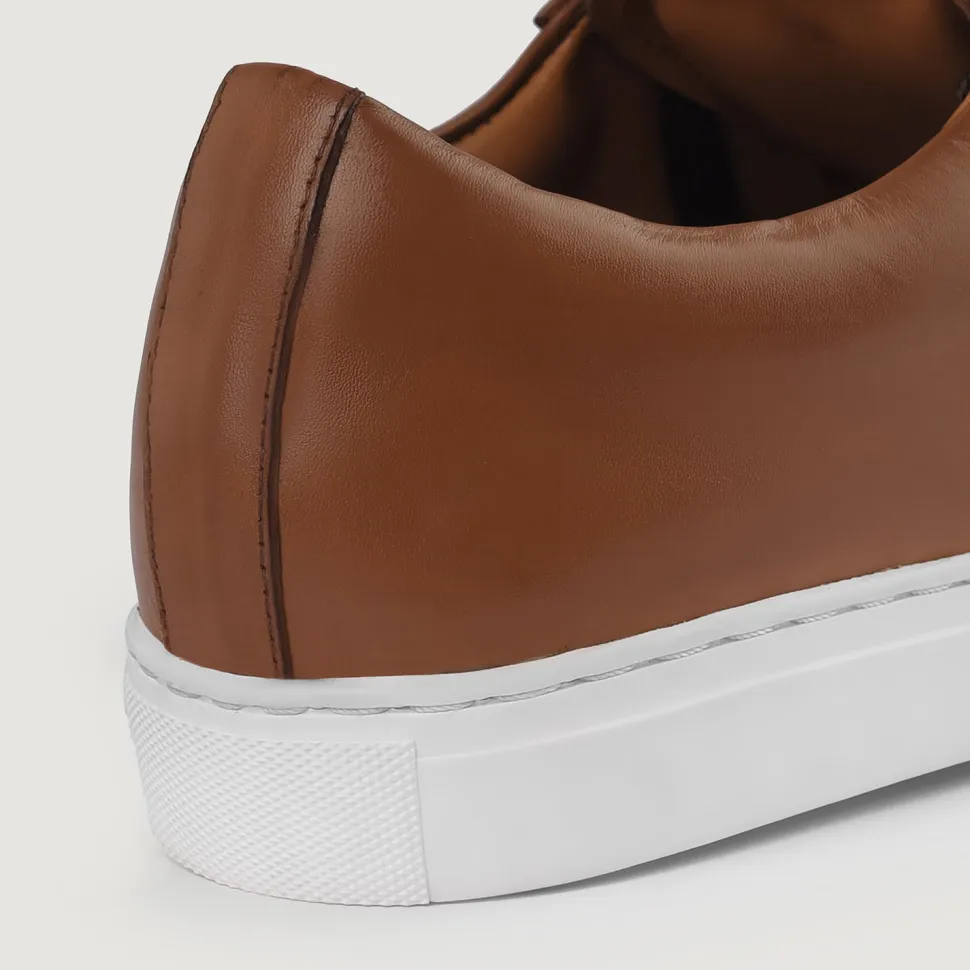 Murphy Low Top Tan Leather Sneakers