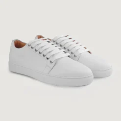 Murphy Low Top White Leather Sneakers