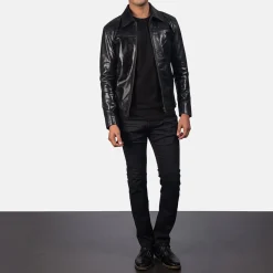 Mystical Black Leather Jacket