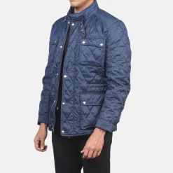 Nelson Quilted Blue Windbreaker Jacket
