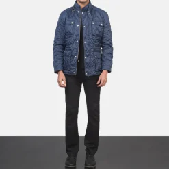 Nelson Quilted Blue Windbreaker Jacket