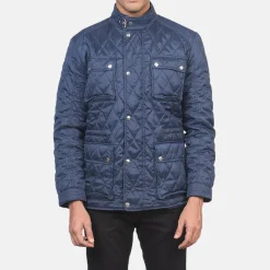Nelson Quilted Blue Windbreaker Jacket