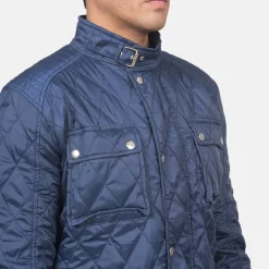 Nelson Quilted Blue Windbreaker Jacket