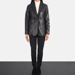 Norma Brown Leather Blazer