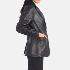 Norma Brown Leather Blazer