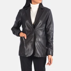 Norma Brown Leather Blazer