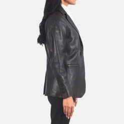 Norma Brown Leather Blazer